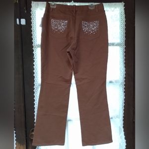 Quacker Factory DreamJeannes Straight Leg Pull On Pants